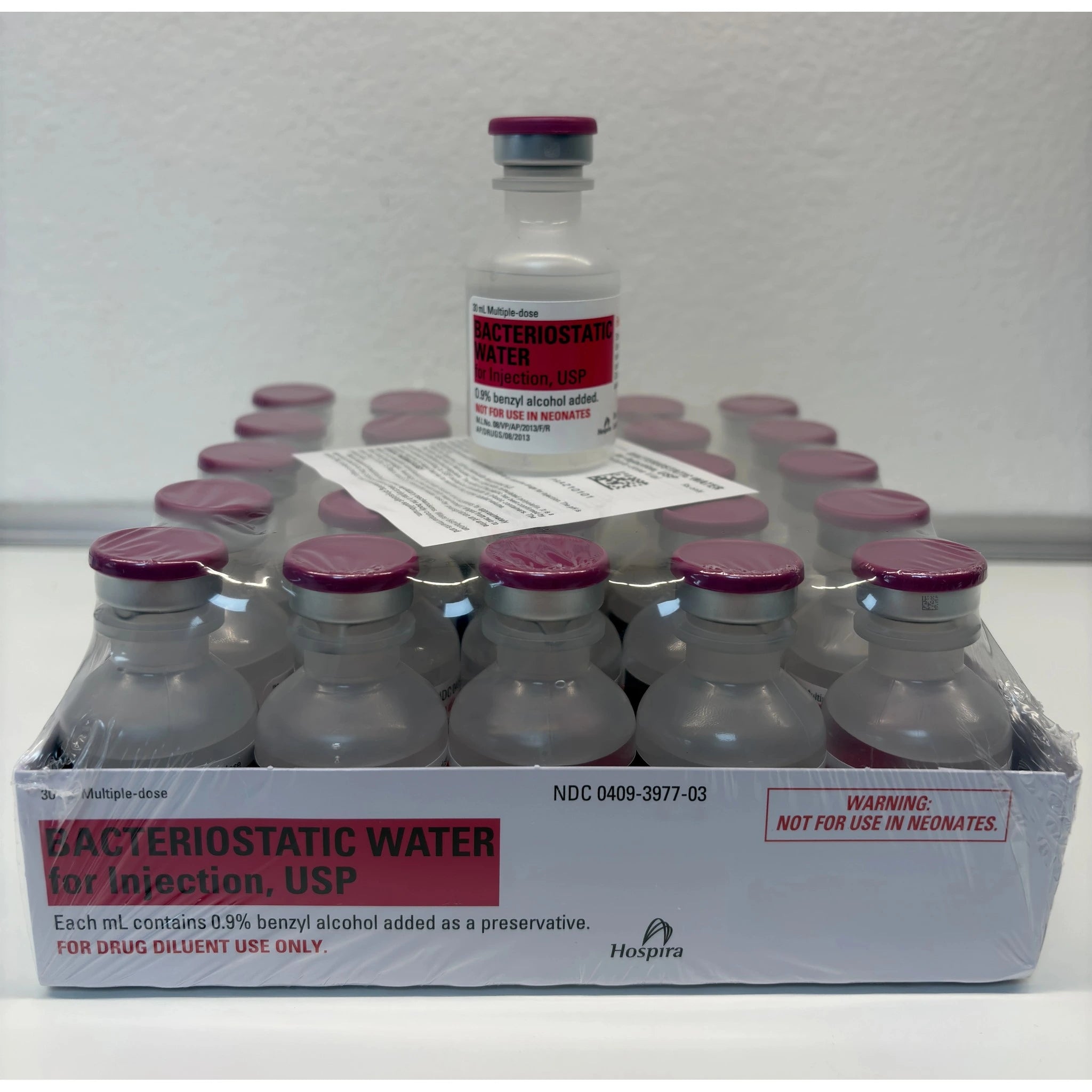 30ml Bacteriostatic Water for Injection, Hospira - Box of 25